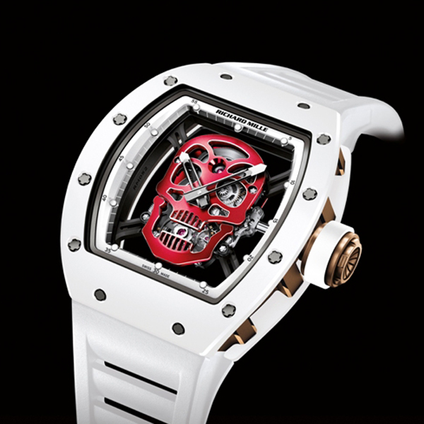 Replica Richard Mille RM052 red skull Toutuo flywheel Watch